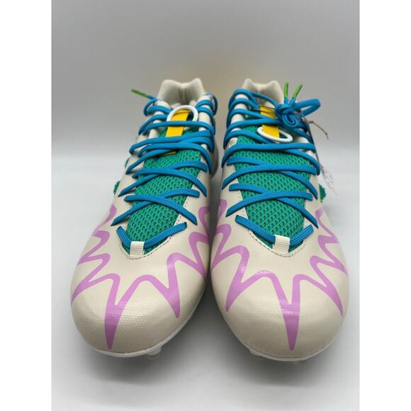 adidas Athletic Cleats in Cream, Green, Blue & Pink main image 9